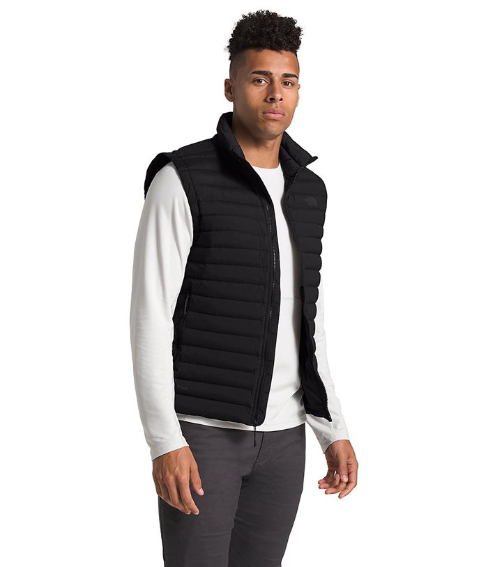 The North Face Mens Vests Stretch Down 432NZMPAK - Black